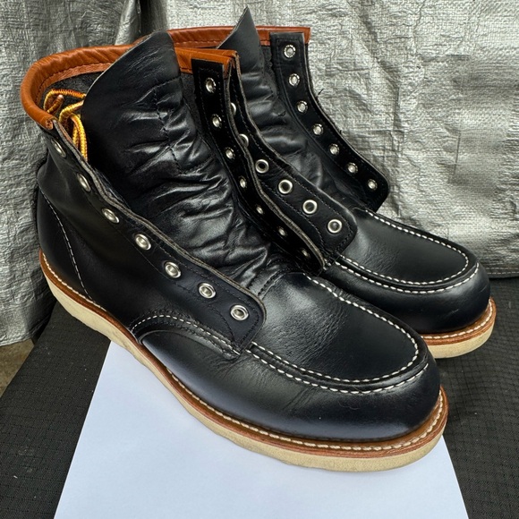 Red Wing 8859 Navy Moc Toes PRE OWNED - Picture 1 of 4